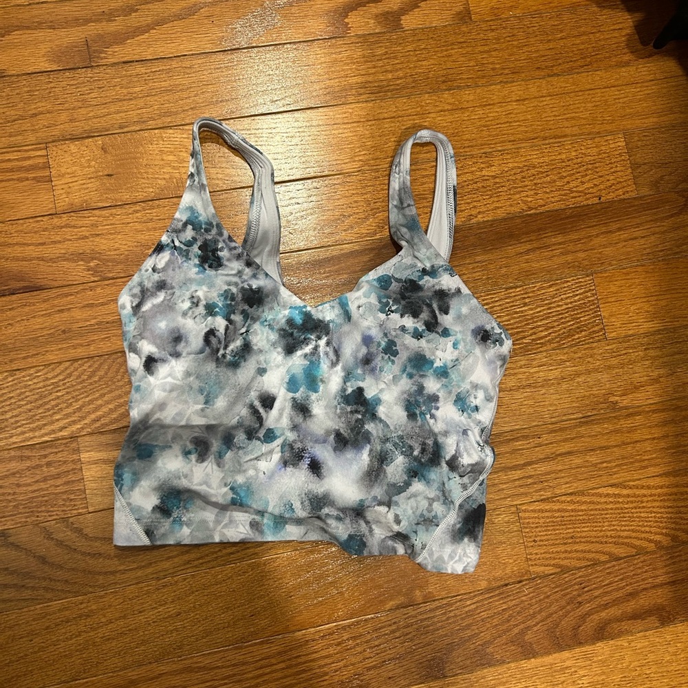 lululemon athletica Gray and Blue Tank Top